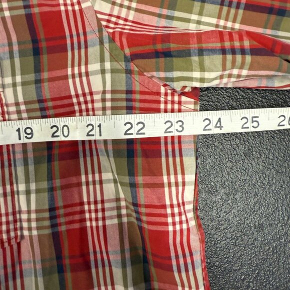 Abercrombie & Fitch Red Plaid Mens Long Sleeve Button-Up Shirt Size XL - Picture 4 of 6
